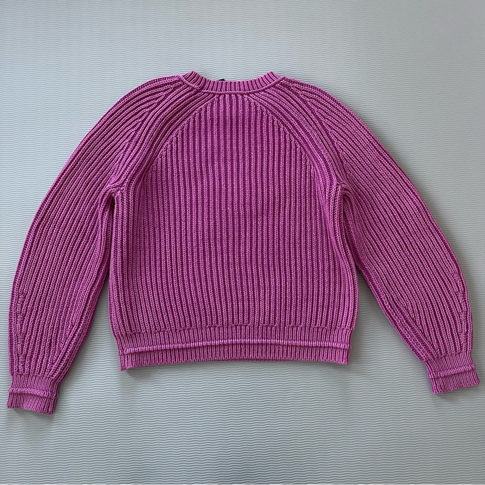 NWT J. Crew Garment Washed Crewneck Ribbed Sweater Sz M - Picture 8 of 8